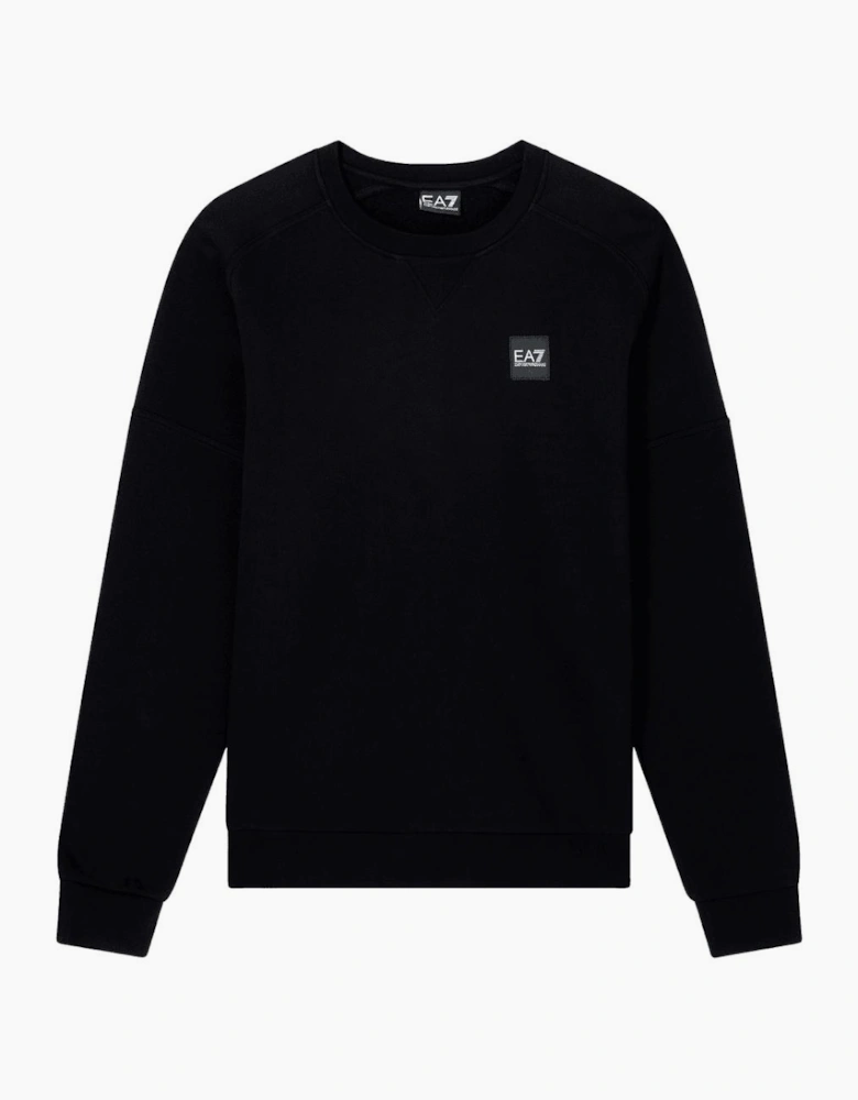 Embroidered Rear Logo Black/White Sweatshirt