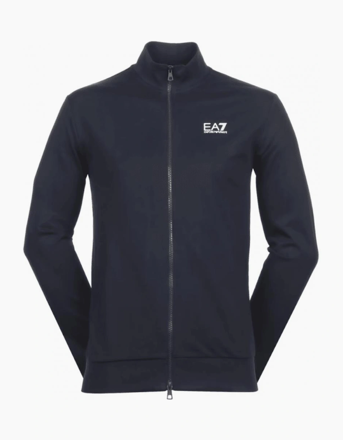 Full Zip Funnel Neck Navy Sweatshirt