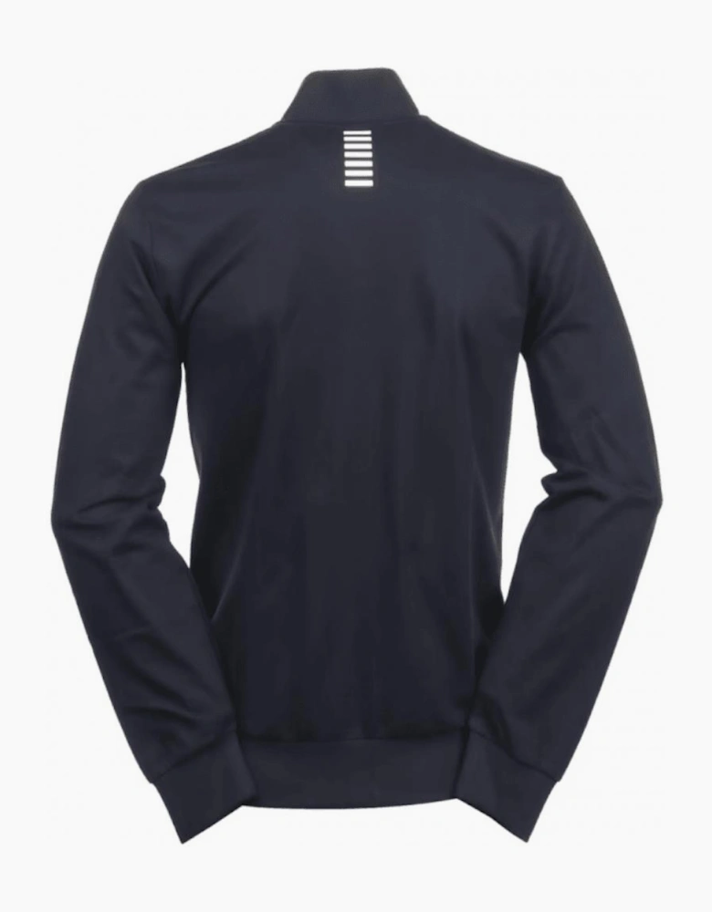 Full Zip Funnel Neck Navy Sweatshirt