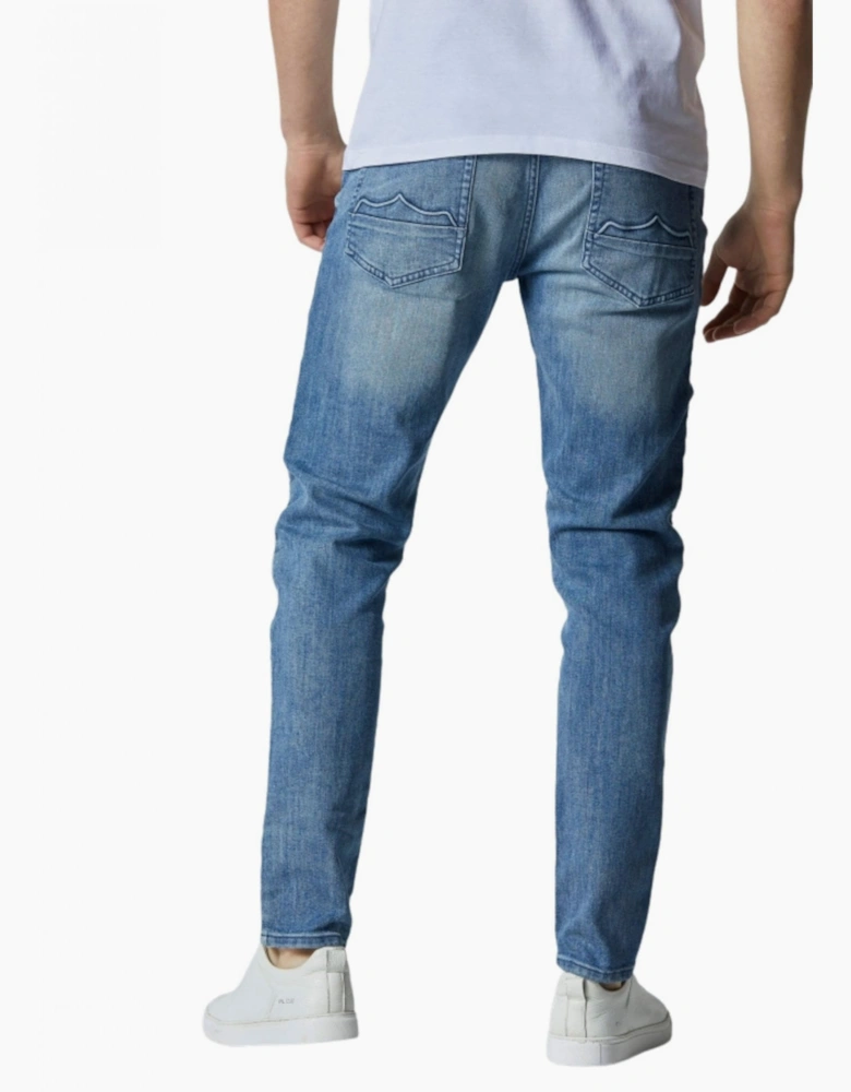 Moriarty Slim Fit Light Wash Biker Jeans