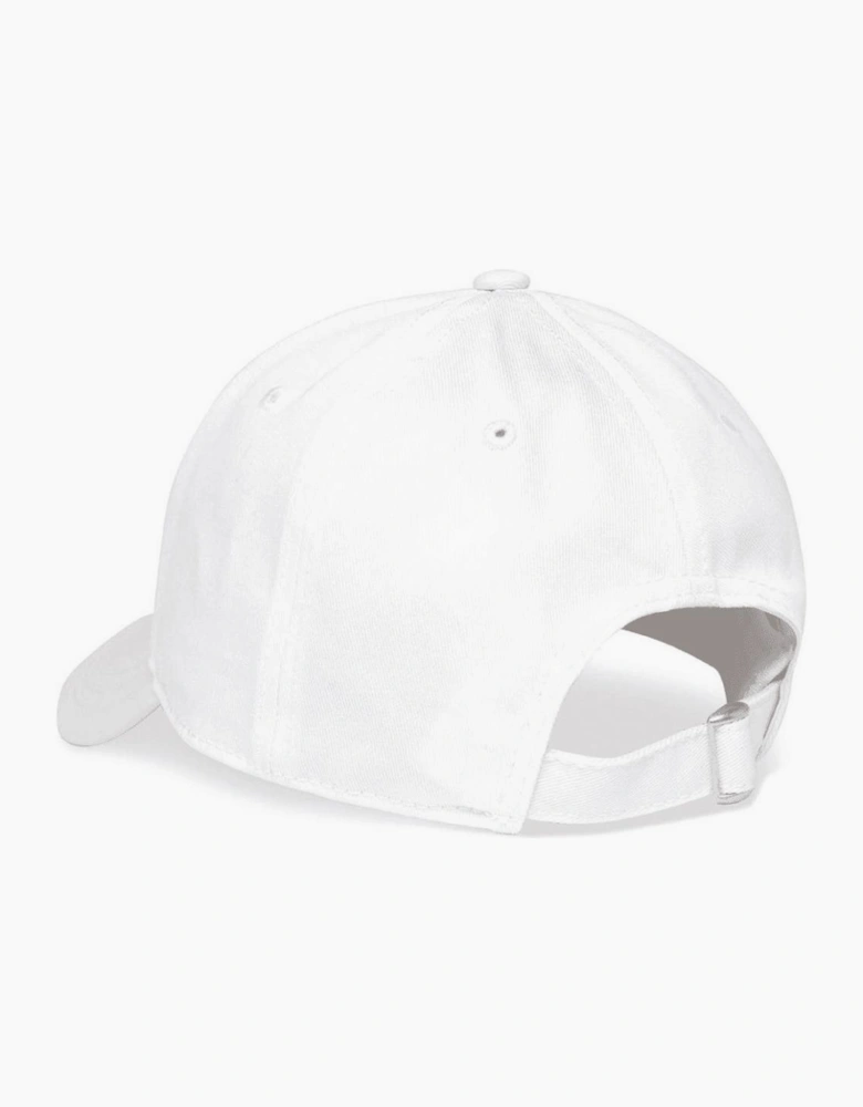 Embroidered Logo White Baseball Cap