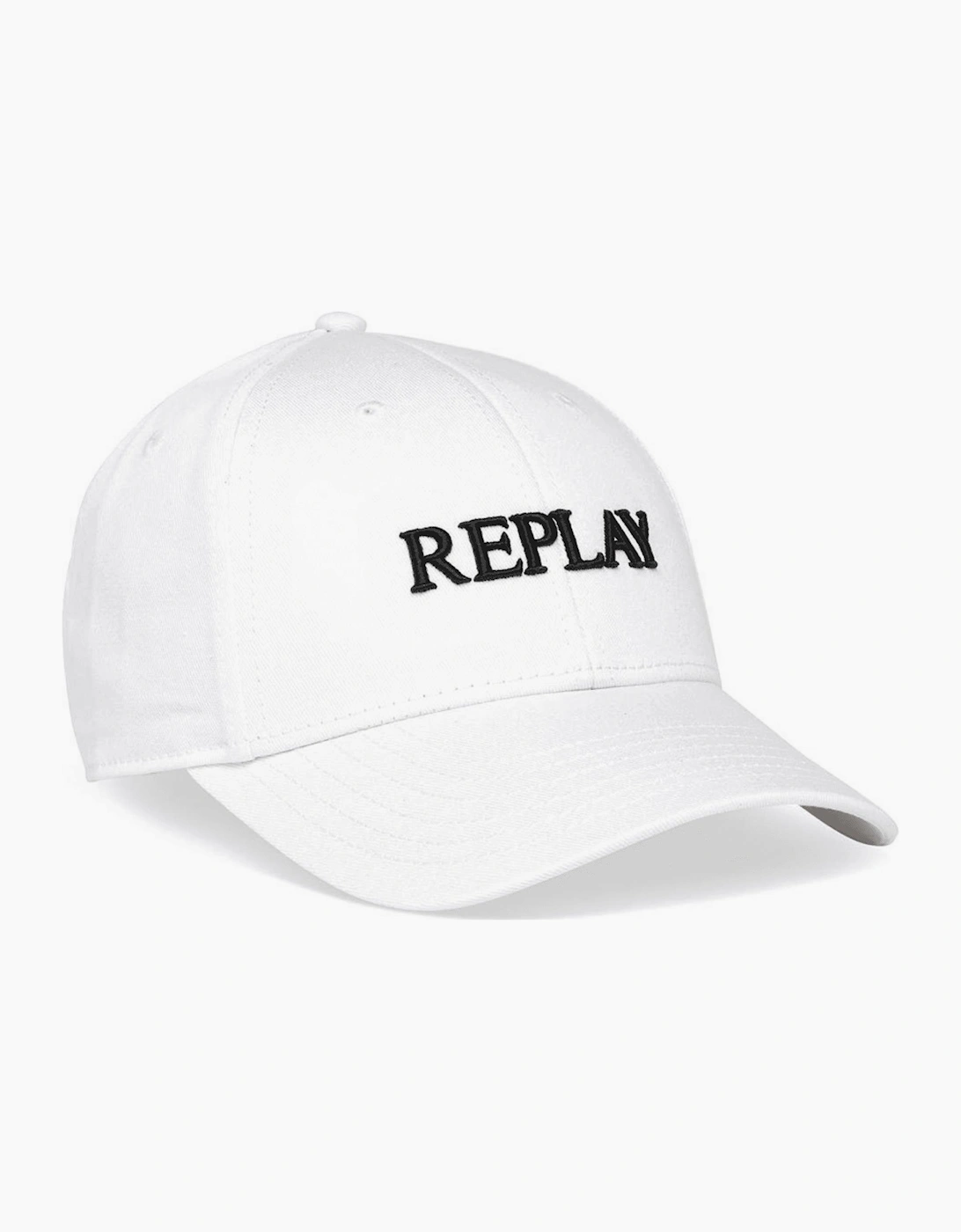 Embroidered Logo White Baseball Cap