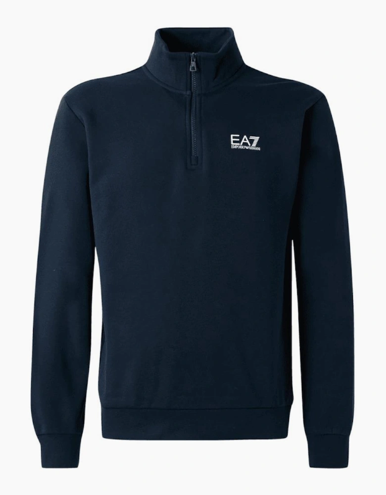 Core Logo Navy Quarter Zip Sweatshirt
