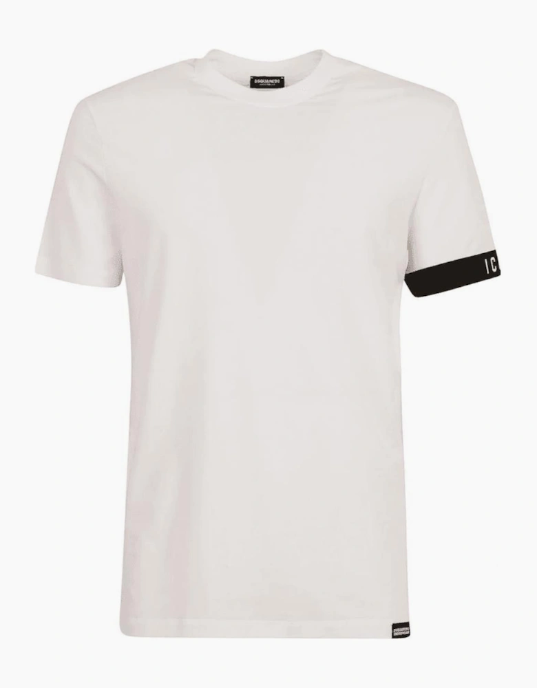 Icon Tape Logo Basic White T-Shirt