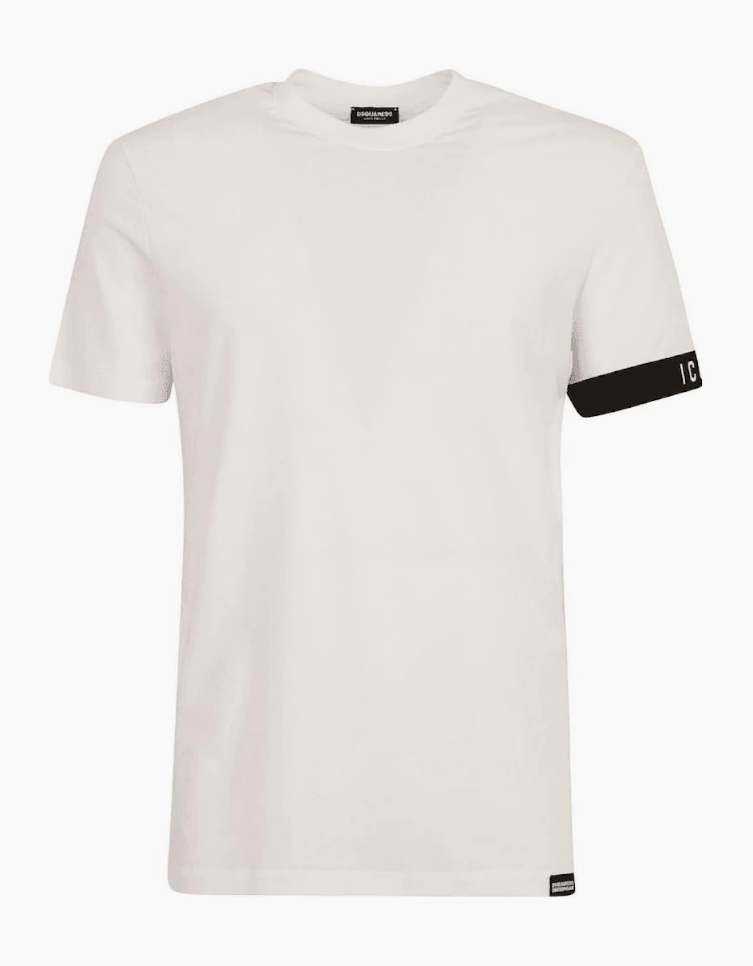 Icon Tape Logo Basic White T-Shirt