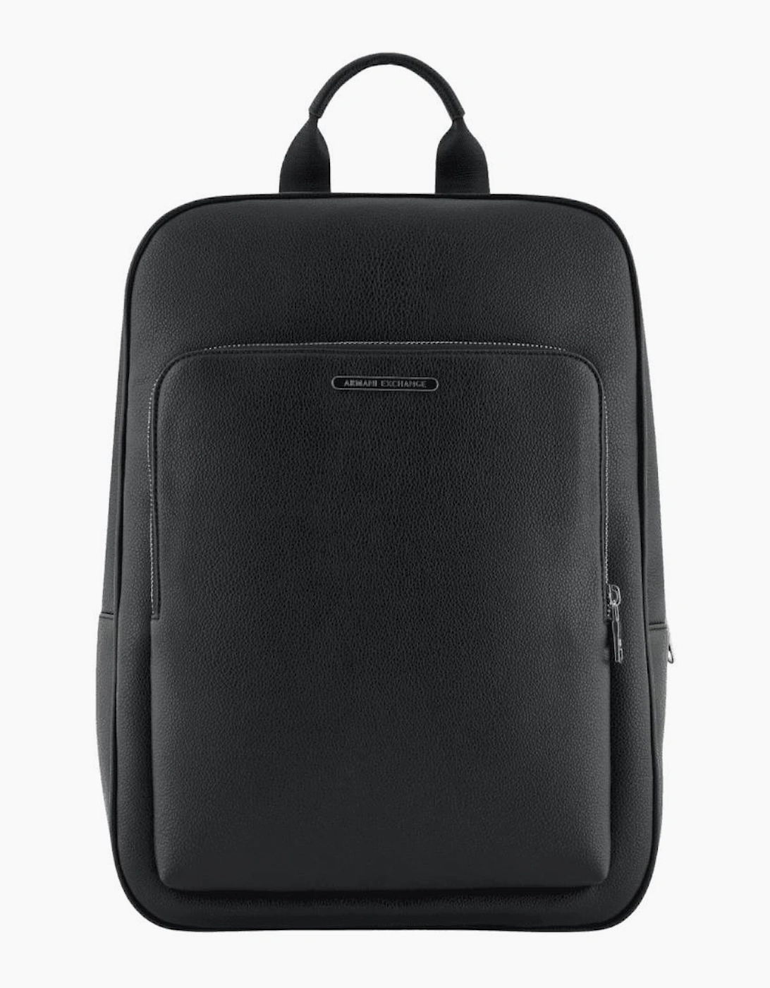 Minimal Eco-Leather Black Backpack
