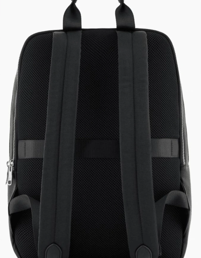 Minimal Eco-Leather Black Backpack