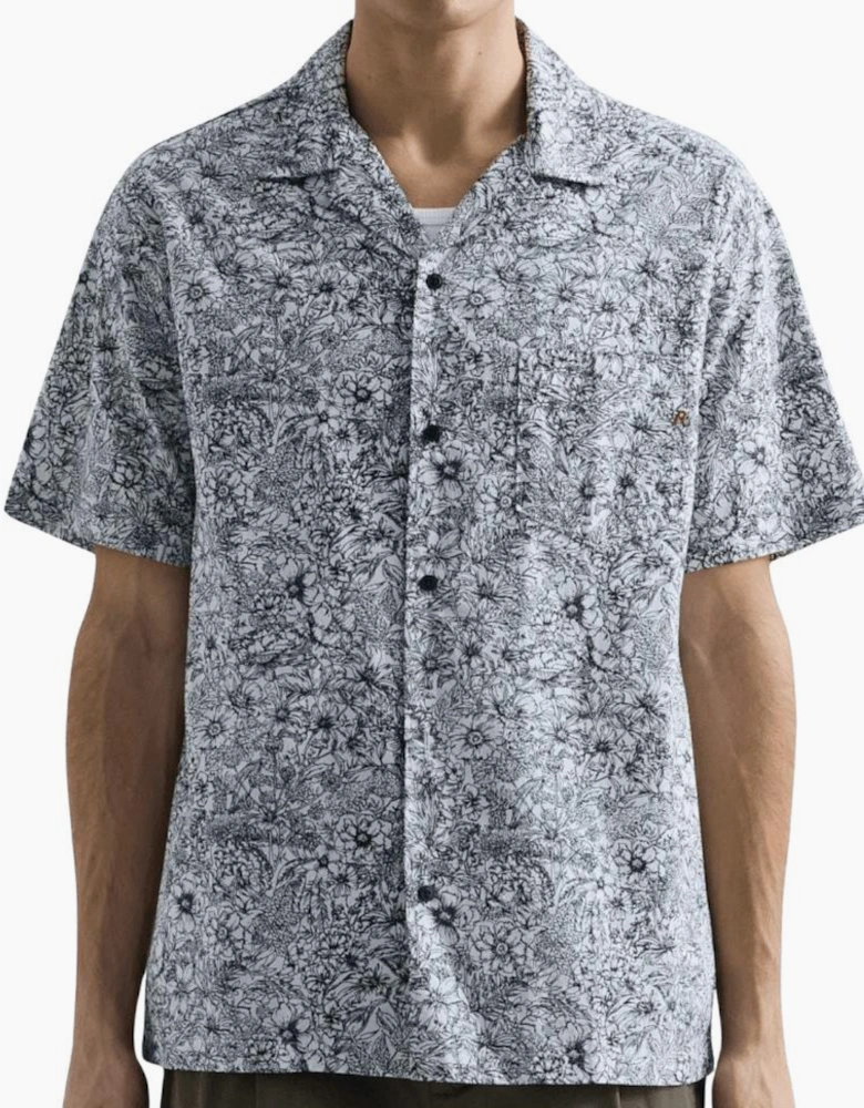 Cotton Cuban Collar Floral Shirt