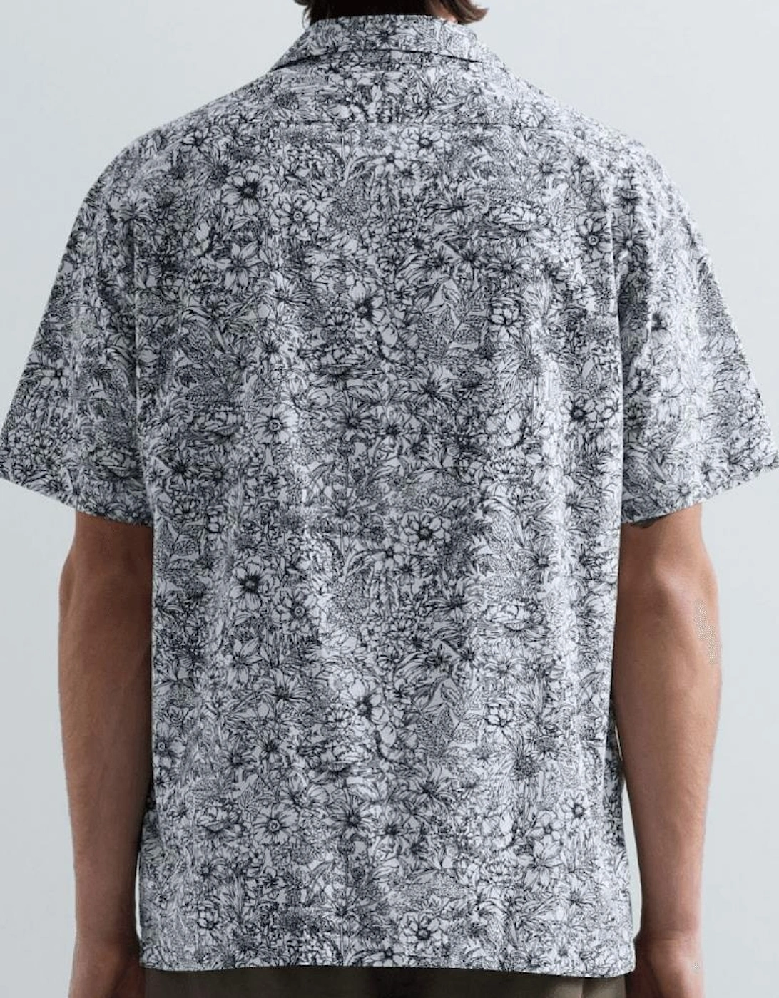 Cotton Cuban Collar Floral Shirt