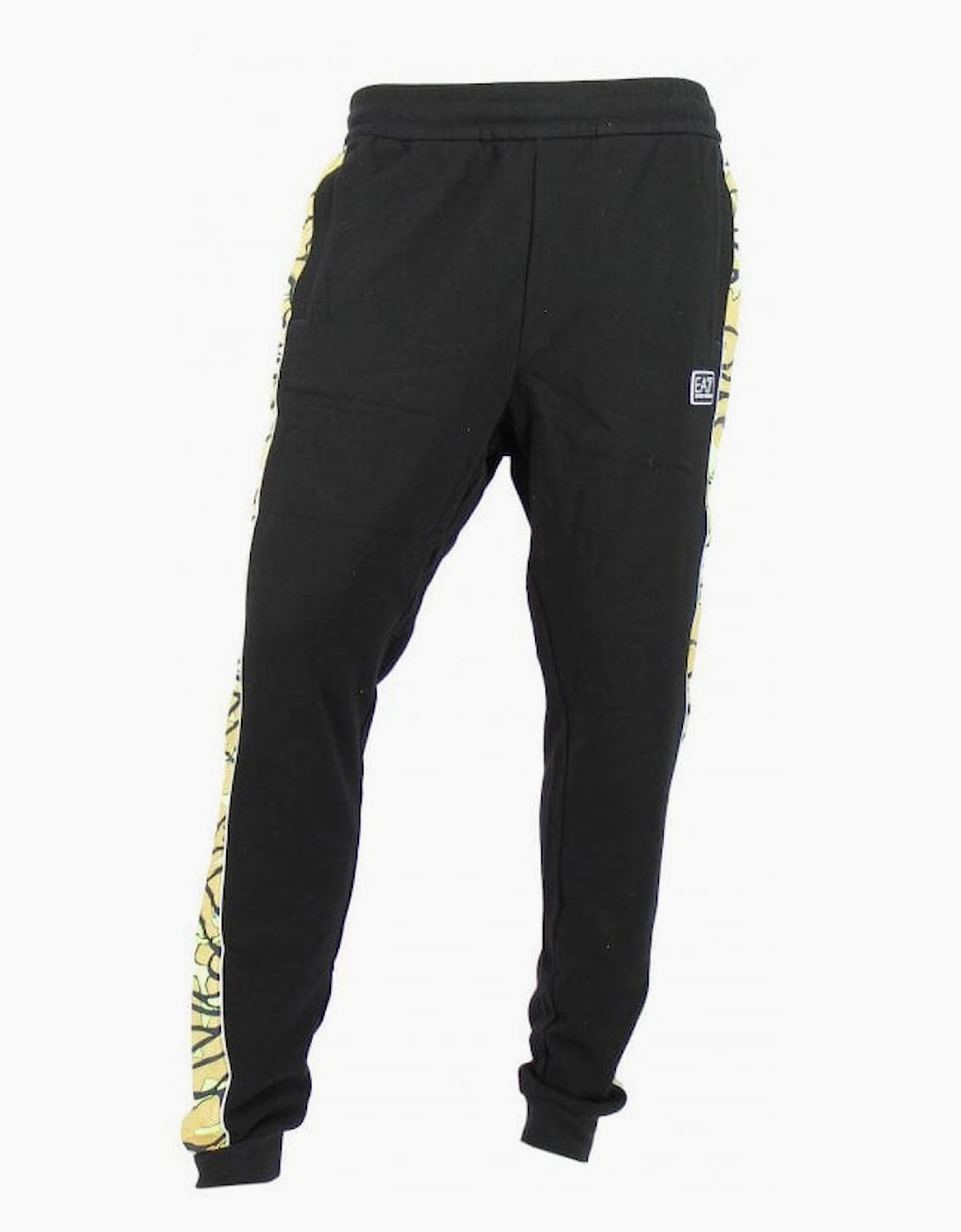 Slim Fit Camo Rubberised Logo Black Bottoms