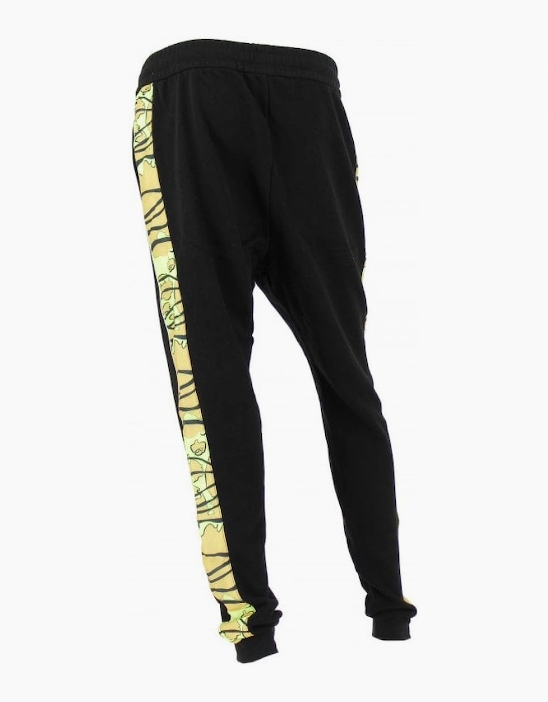 Slim Fit Camo Rubberised Logo Black Bottoms