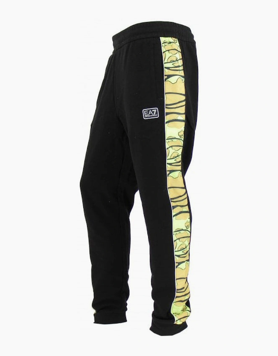 Slim Fit Camo Rubberised Logo Black Bottoms