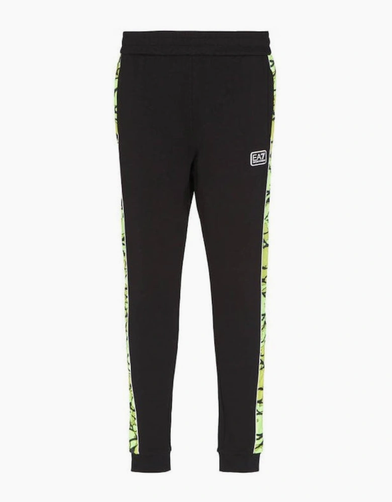 Slim Fit Camo Rubberised Logo Black Bottoms