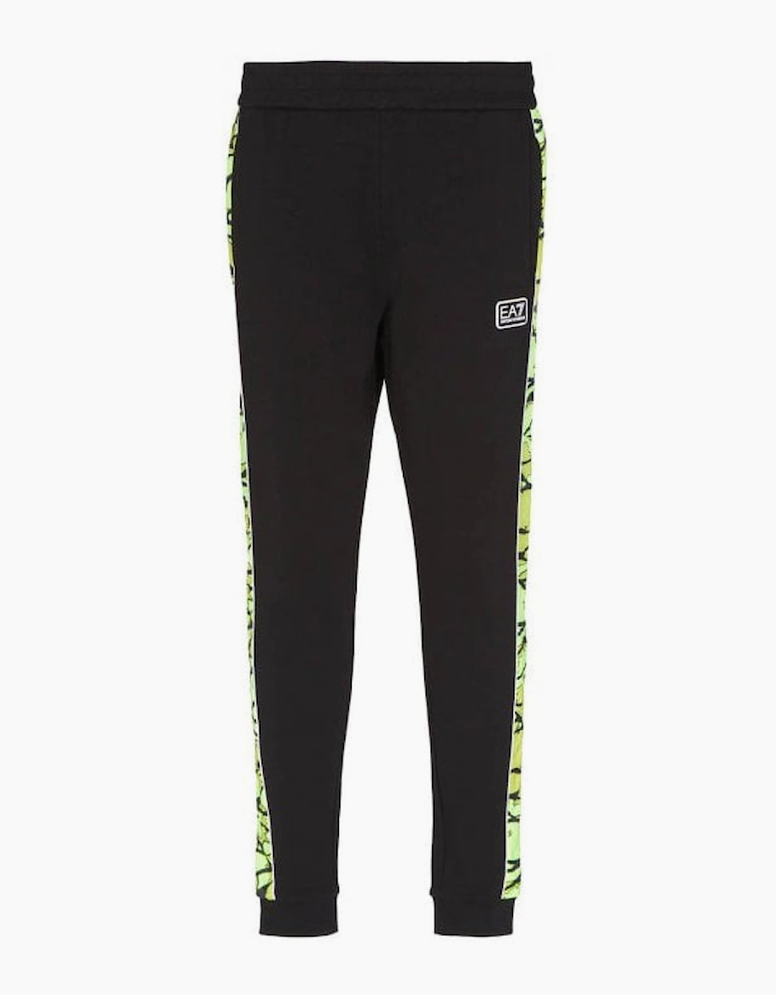 EA7 Emporio Armani EA7 Men's Slim Fit Camo Rubberised Logo Black Bottoms
