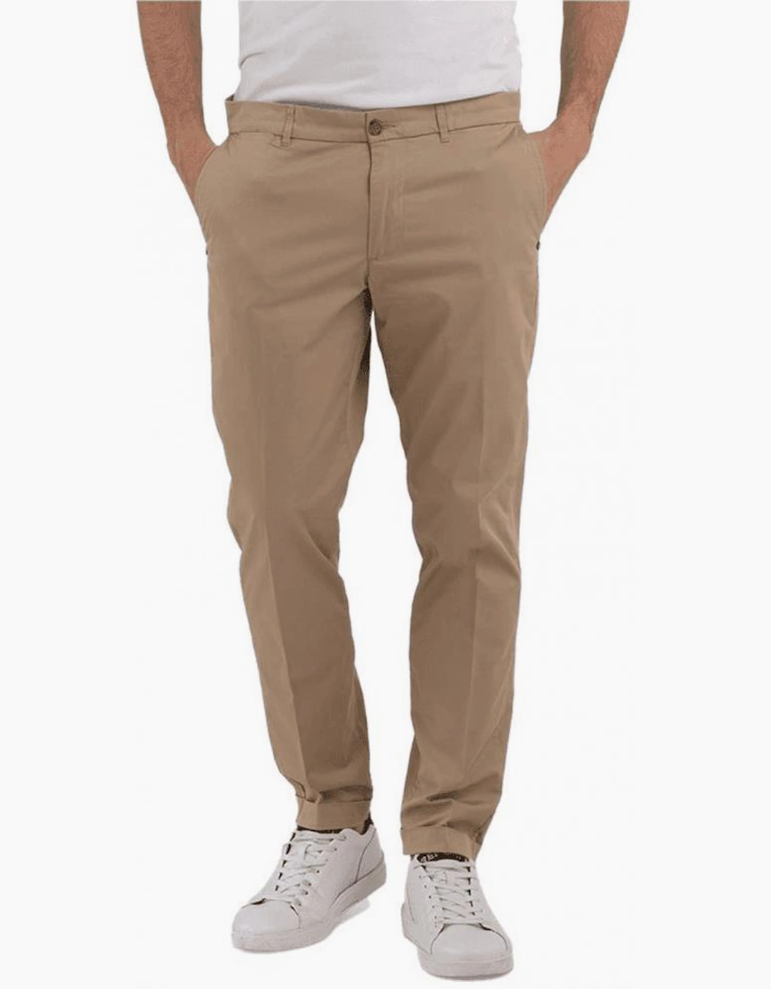 Canvas Slim Fit Brown Chinos