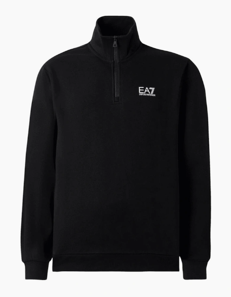 Core Logo Black Quarter Zip Sweatshirt