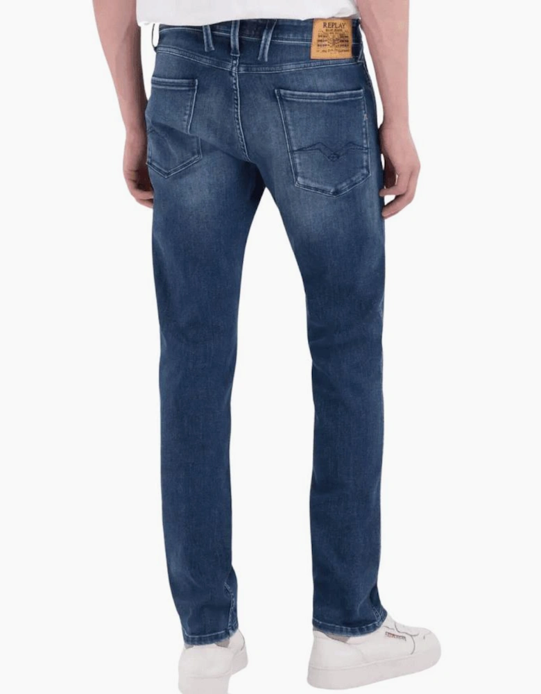 Anbass Dark Blue Slim Fit Jeans