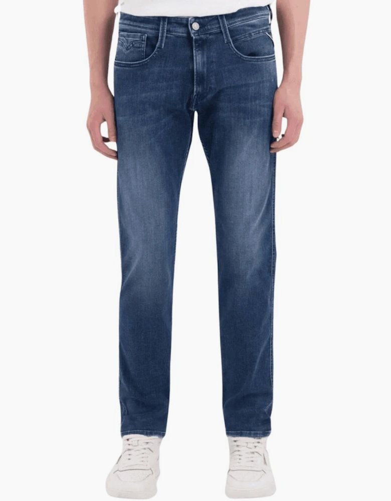 Anbass Dark Blue Slim Fit Jeans