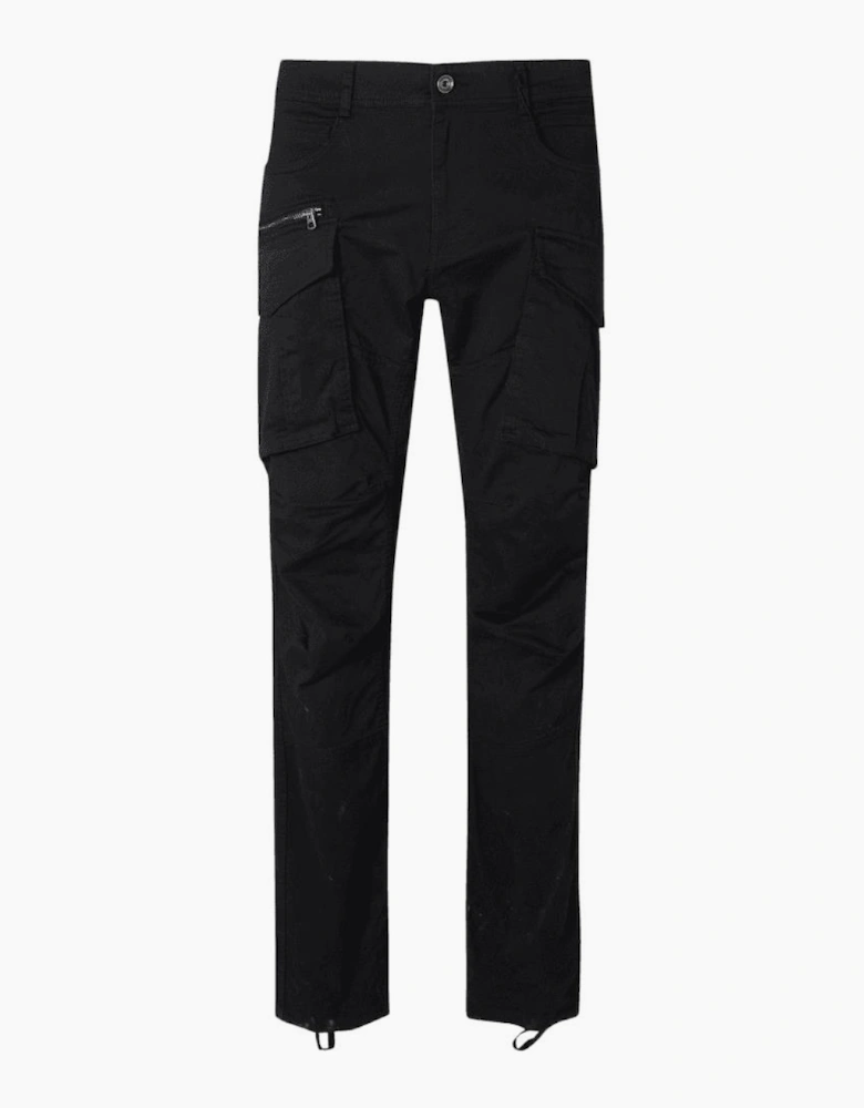 Joe Regular Straight Fit Black Cargo Pant