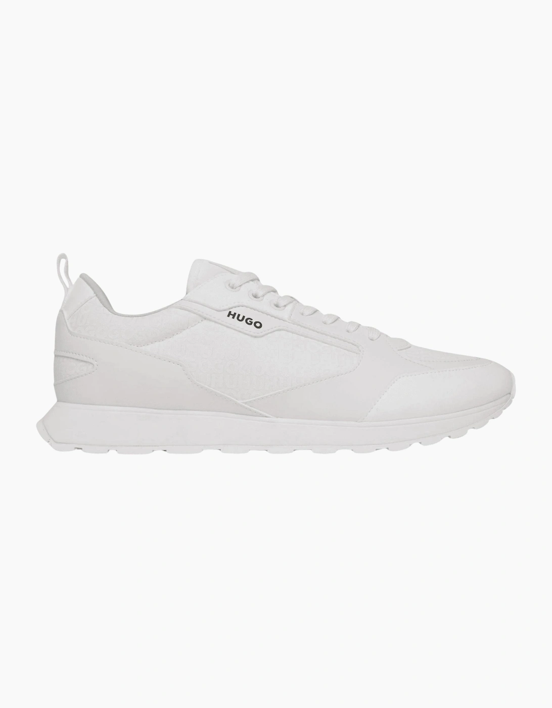Icelin_Runn Mixed Material White Sneaker Trainers