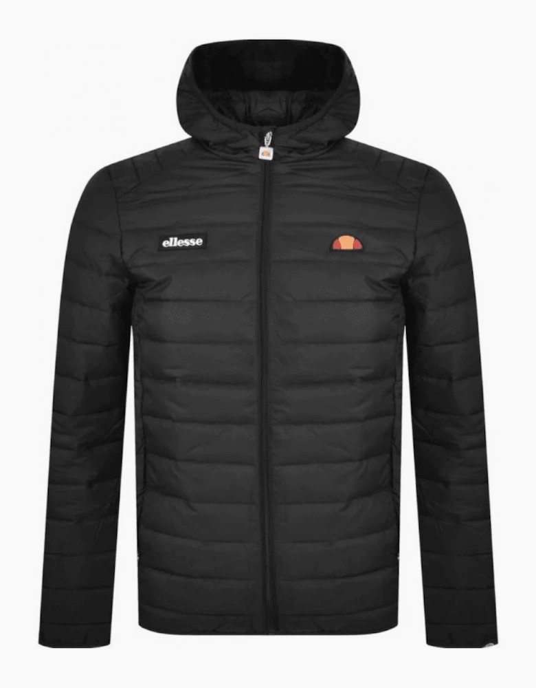 Lombardy Padded Zip Hooded Black Jacket