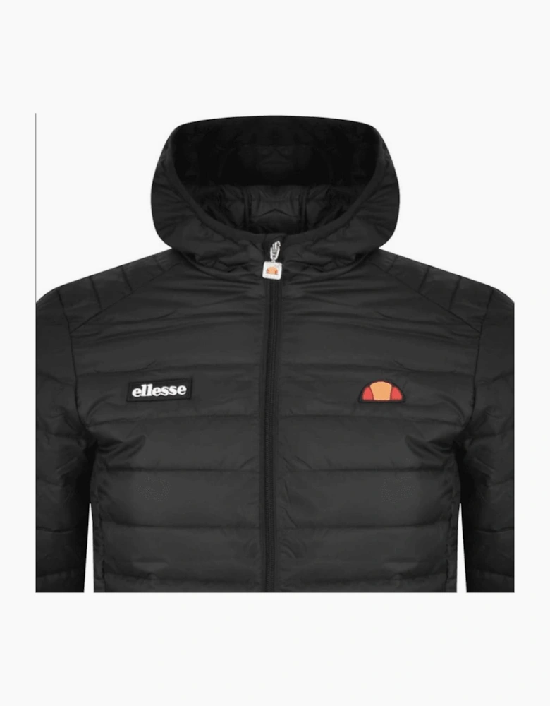 Lombardy Padded Zip Hooded Black Jacket