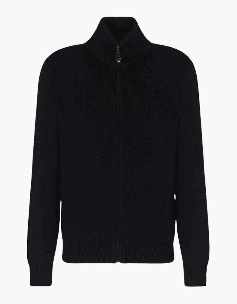 Full Zip Knitted Black Tracktop