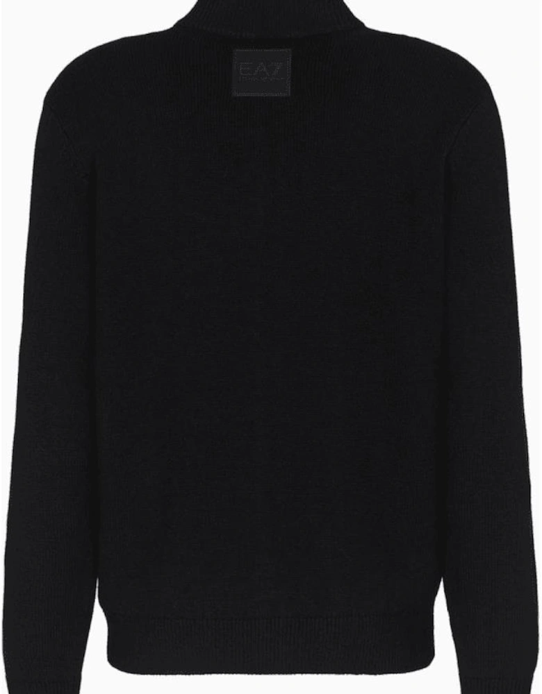 Full Zip Knitted Black Tracktop