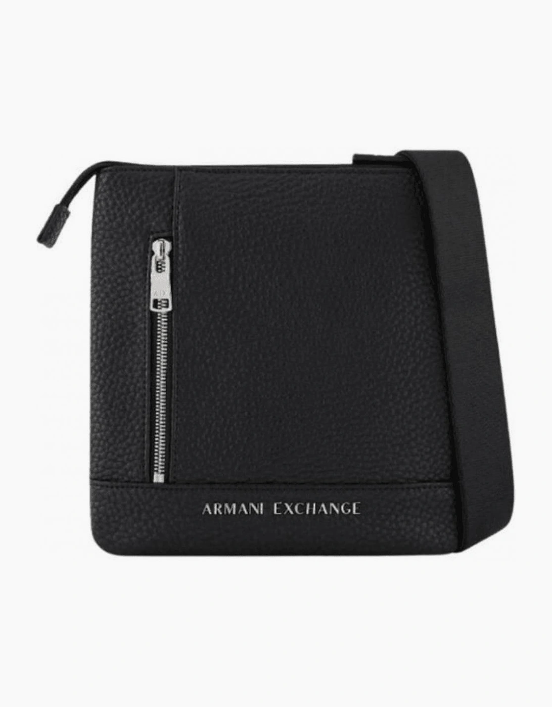 Tumbled Leather Black Pouch Bag