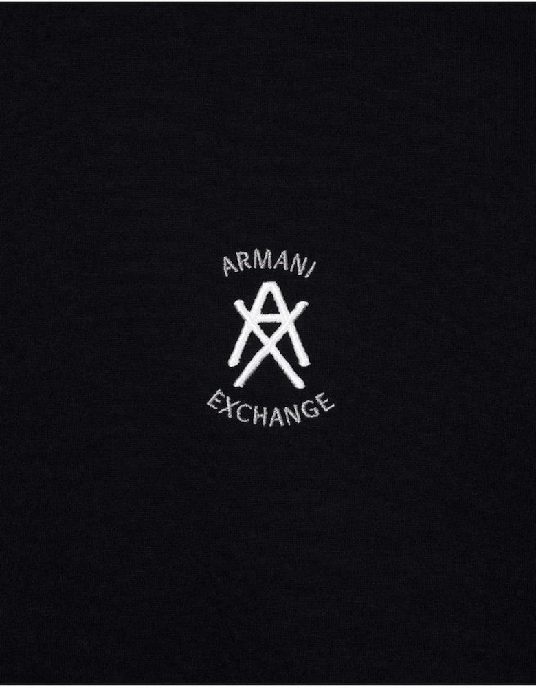 Embroidered Logo Black Sweatshirt