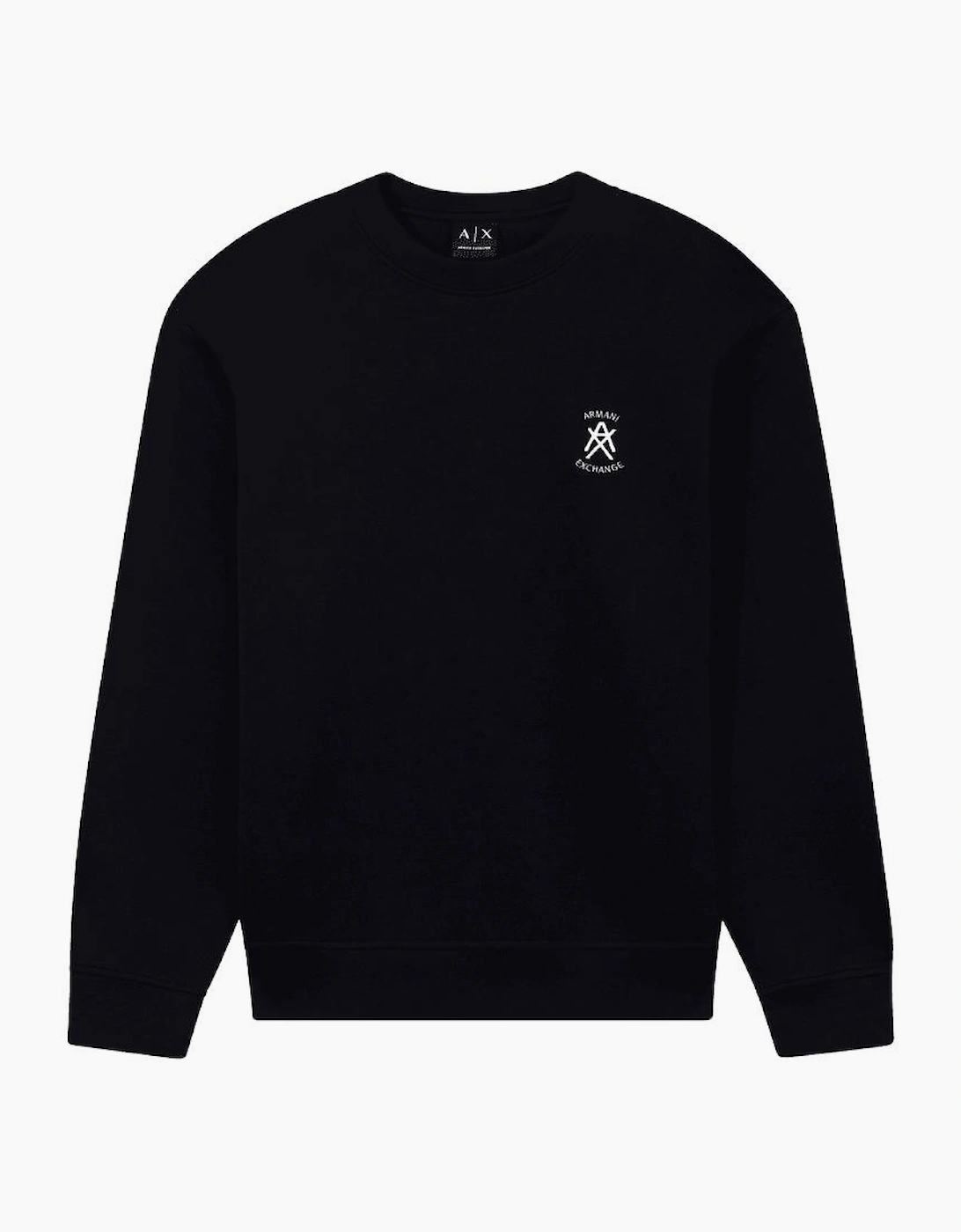 Embroidered Logo Black Sweatshirt