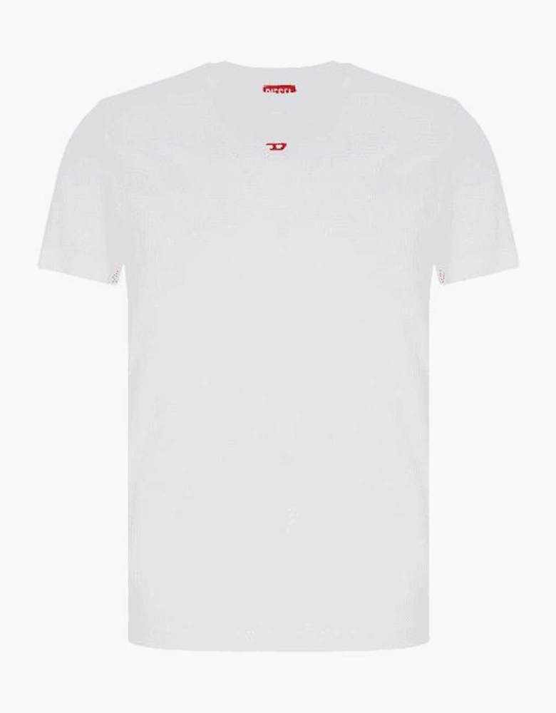 T-Diegor-D Embroidered Centre Logo Cotton White T-Shirt