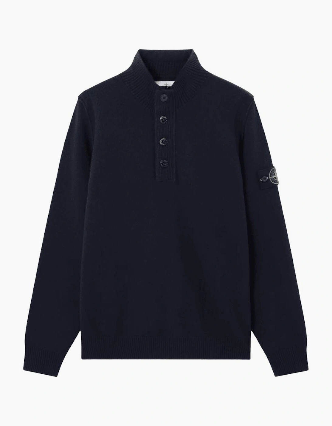 Half Zip Lambswool Navy Knitwear Jumper