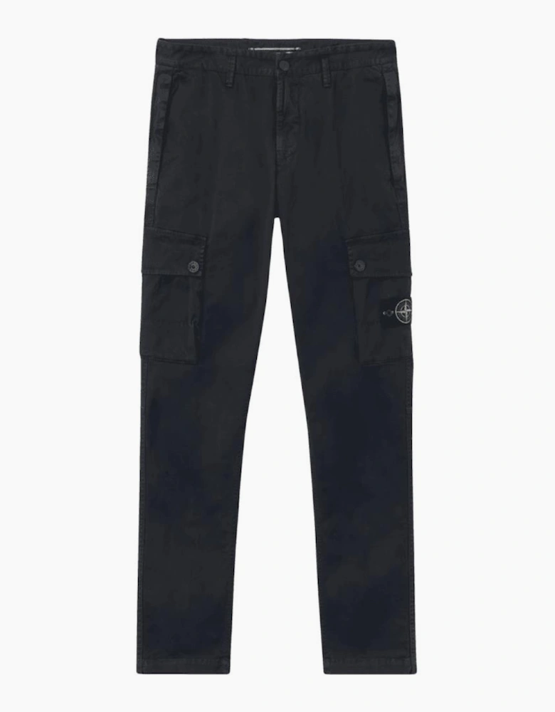 Slim Fit Stretch Organic Broken Twill Navy Cargo Pant