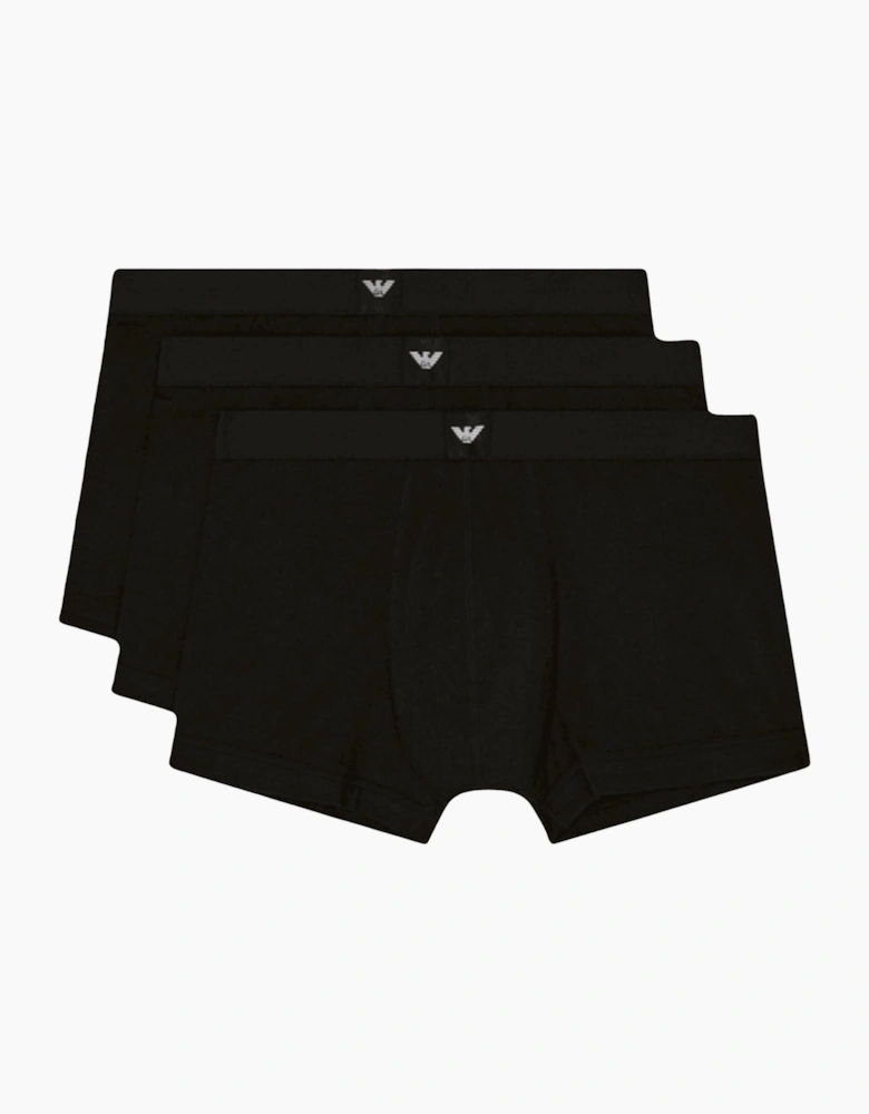 3-Pack Stretch Triple Black Boxer Trunks