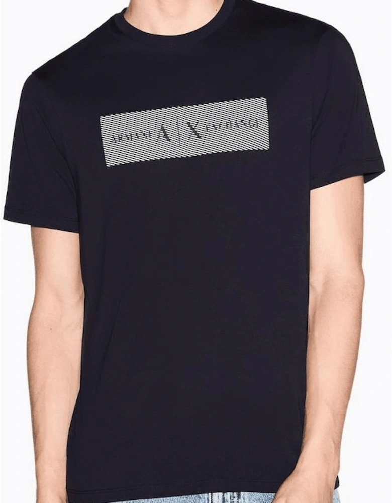 Slim Fit Graphic Logo Navy T-Shirt