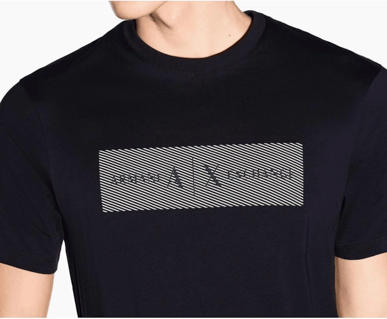 Slim Fit Graphic Logo Navy T-Shirt