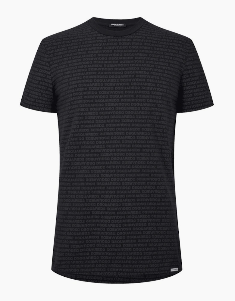 All Over Logo Black T-Shirt