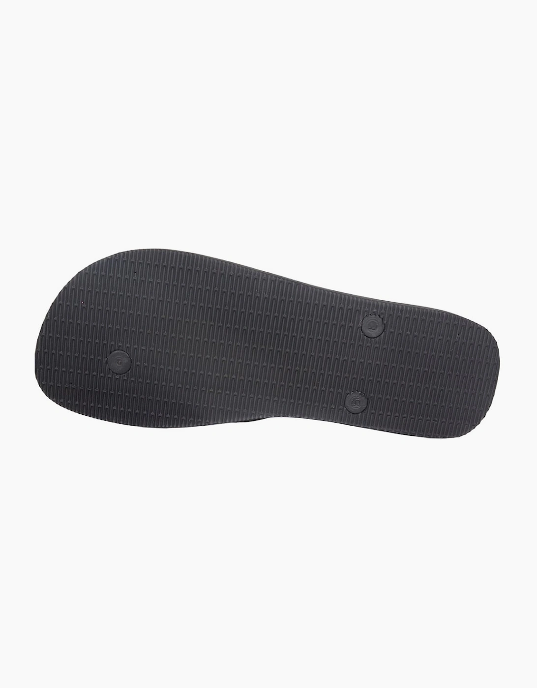 UA987 Unisex Rubber All Over Logo Black Thong Sandals