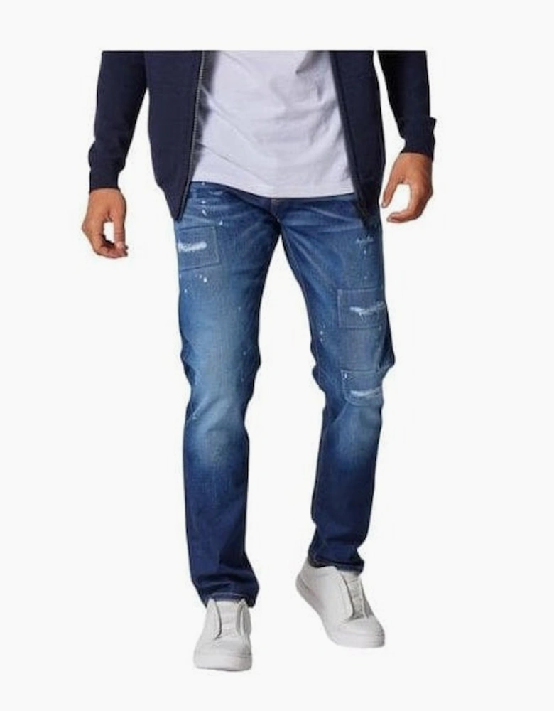 COB 874 Regular Fit Ripped Blue Jeans