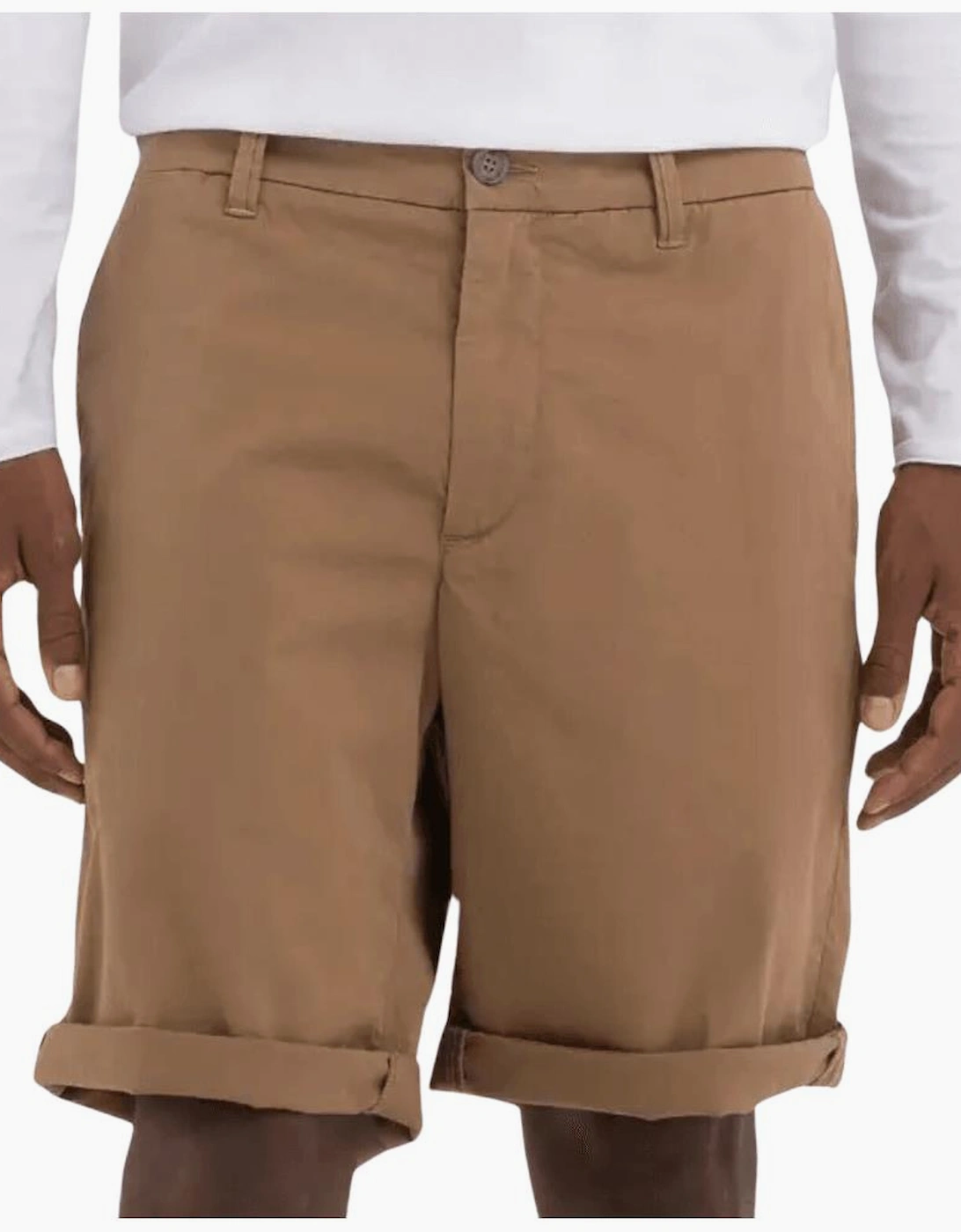 Canvas Brown Cotton Chino Shorts
