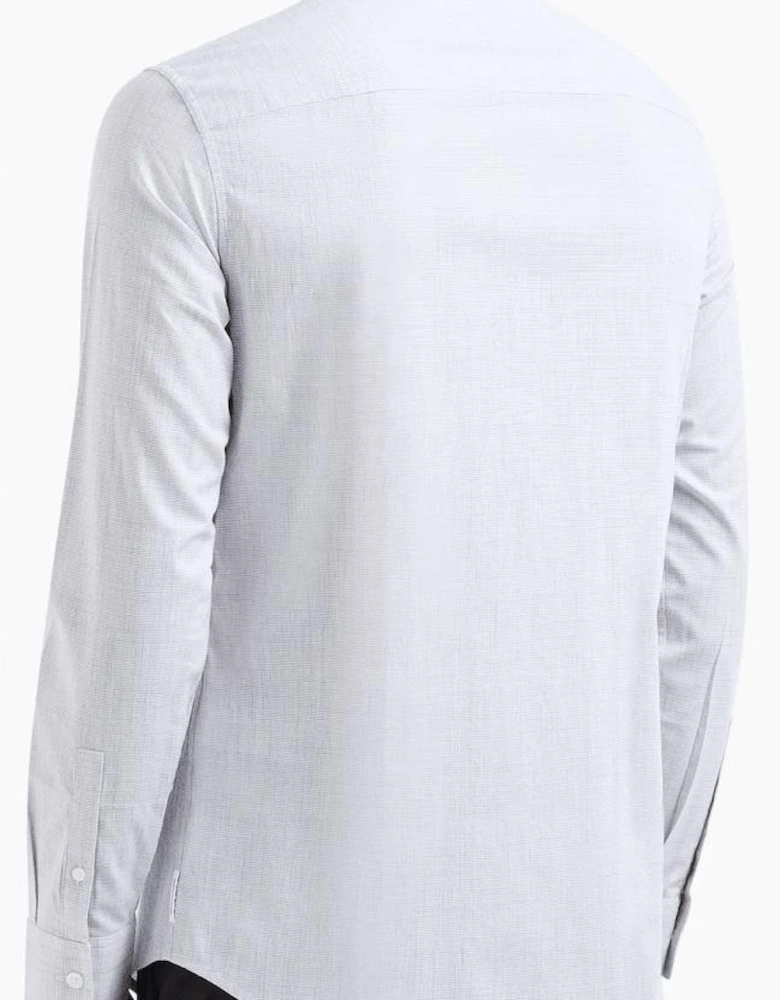Woven Cotton Logo Grey Shirt