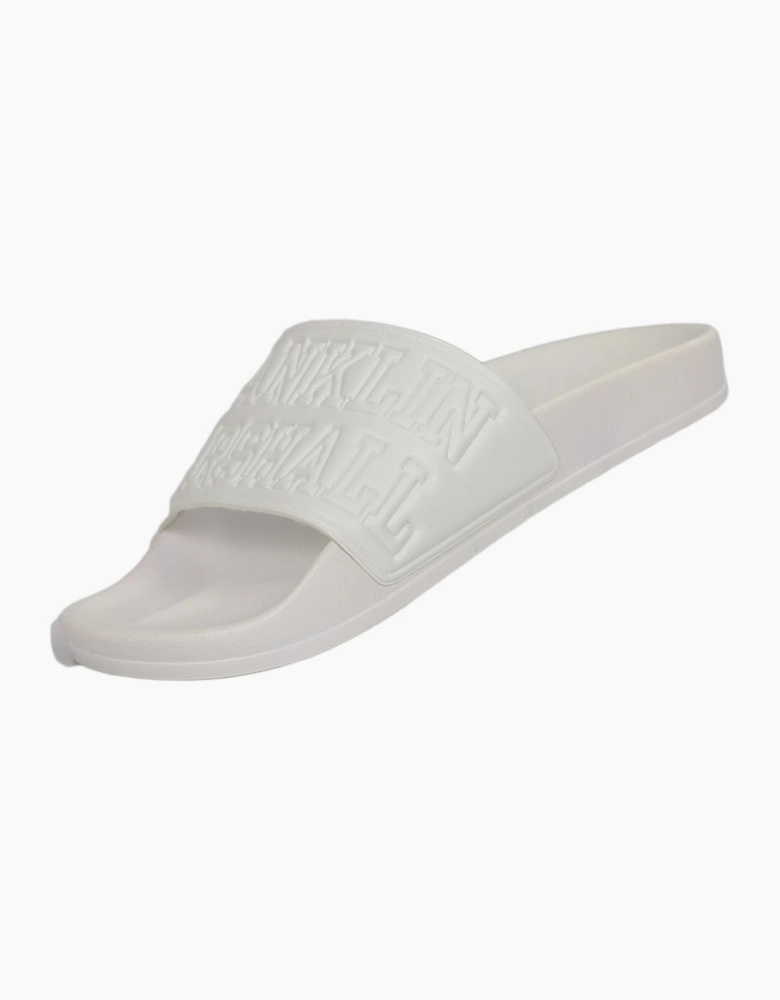 UA985 Unisex Rubber White Sliders