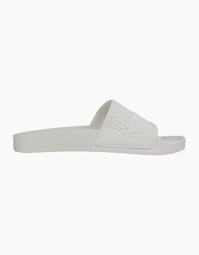 UA985 Unisex Rubber White Sliders