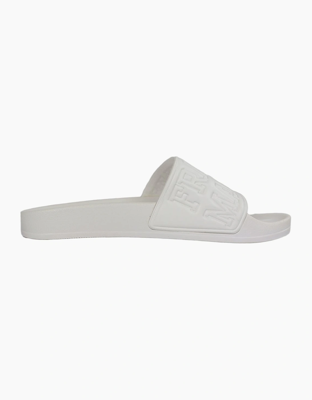 UA985 Unisex Rubber White Sliders
