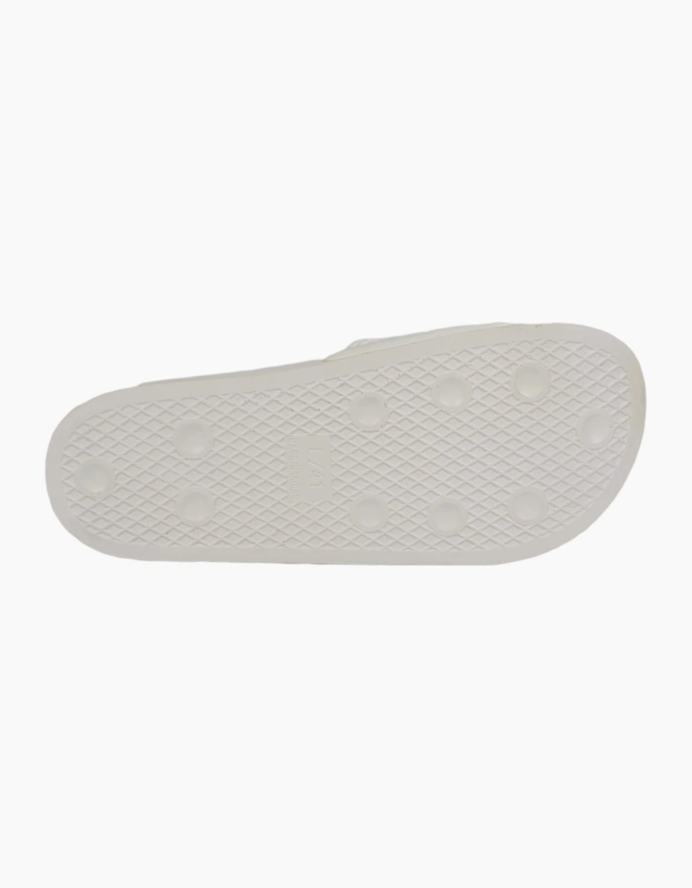 UA985 Unisex Rubber White Sliders