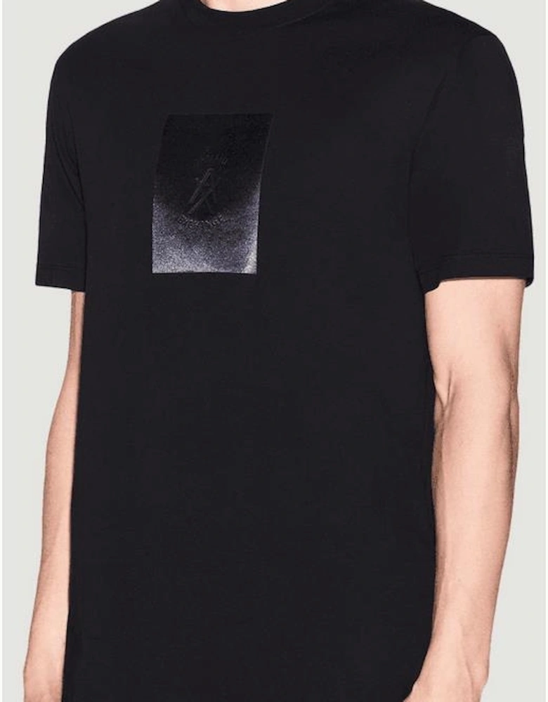 Regular Fit Graphic Logo Black T-Shirt