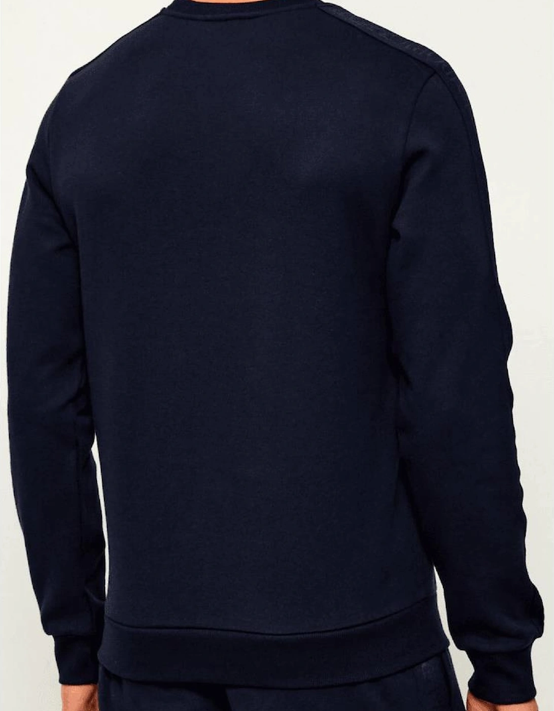 Crew Neck Tape Logo Navy Tracksuit