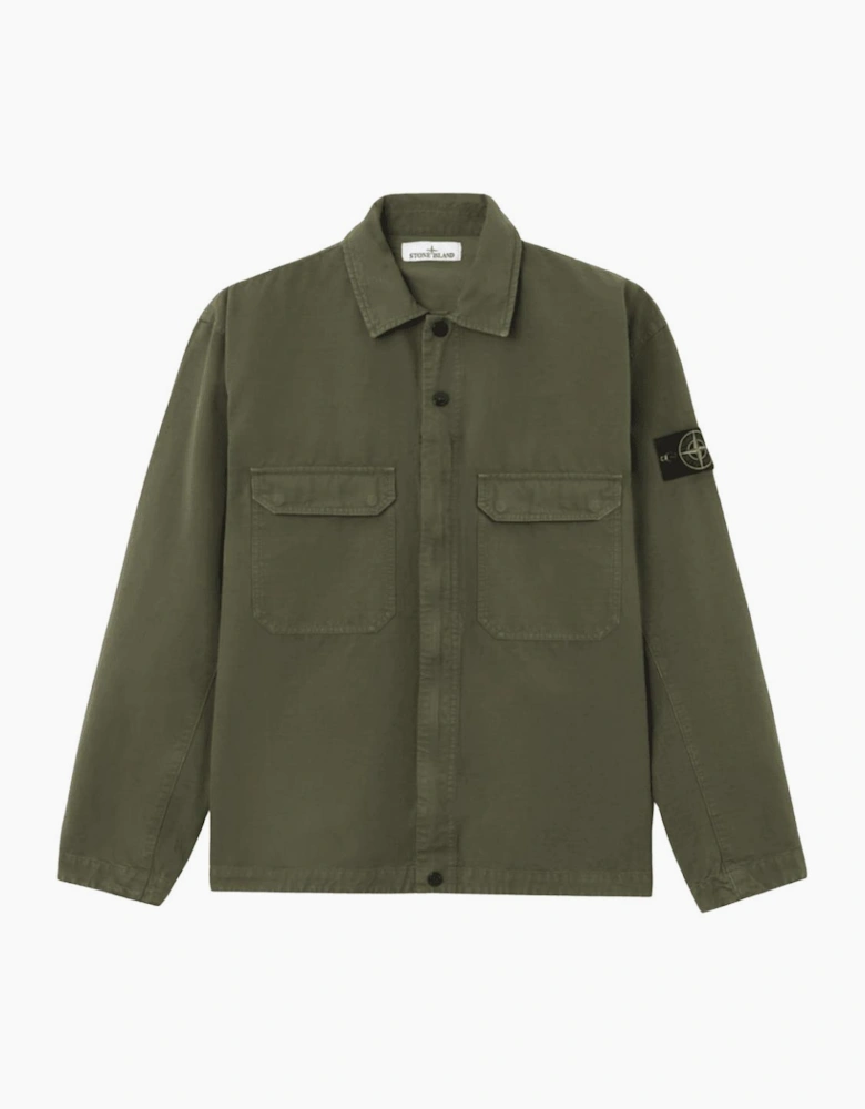 Ripstop Cotton Military Green Overshirt