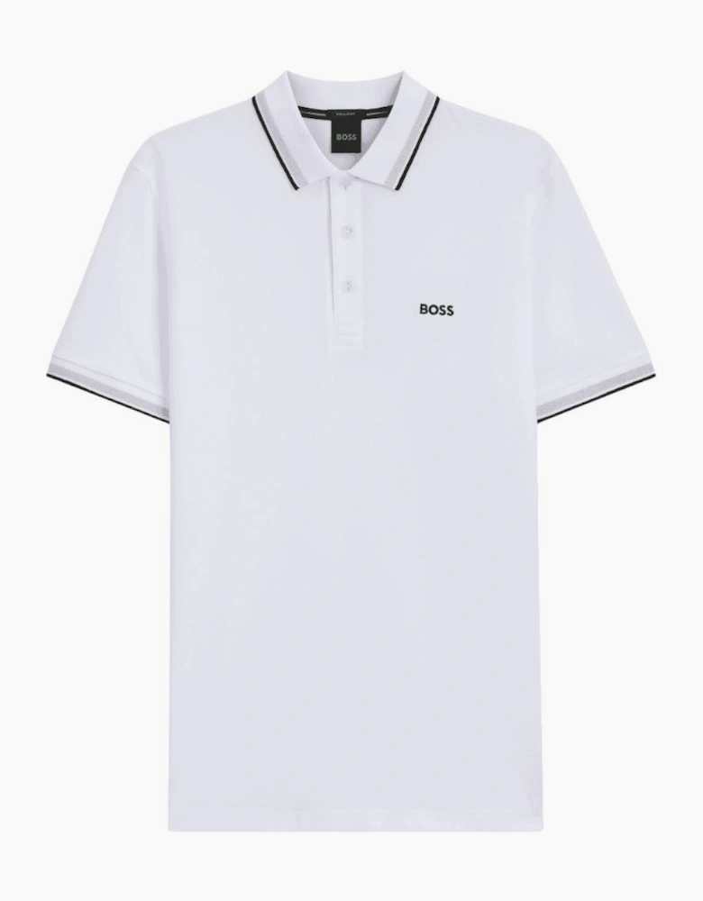 Paddy Cotton Pique White Polo Shirt